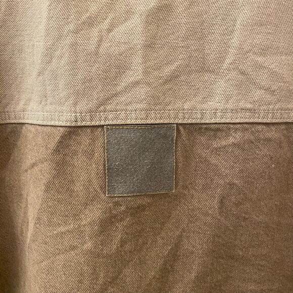 Marithe + Francois Girbaud Y2K Vintage Cafe Brown Denim Button Jacket Size 3XL - Picture 7 of 9